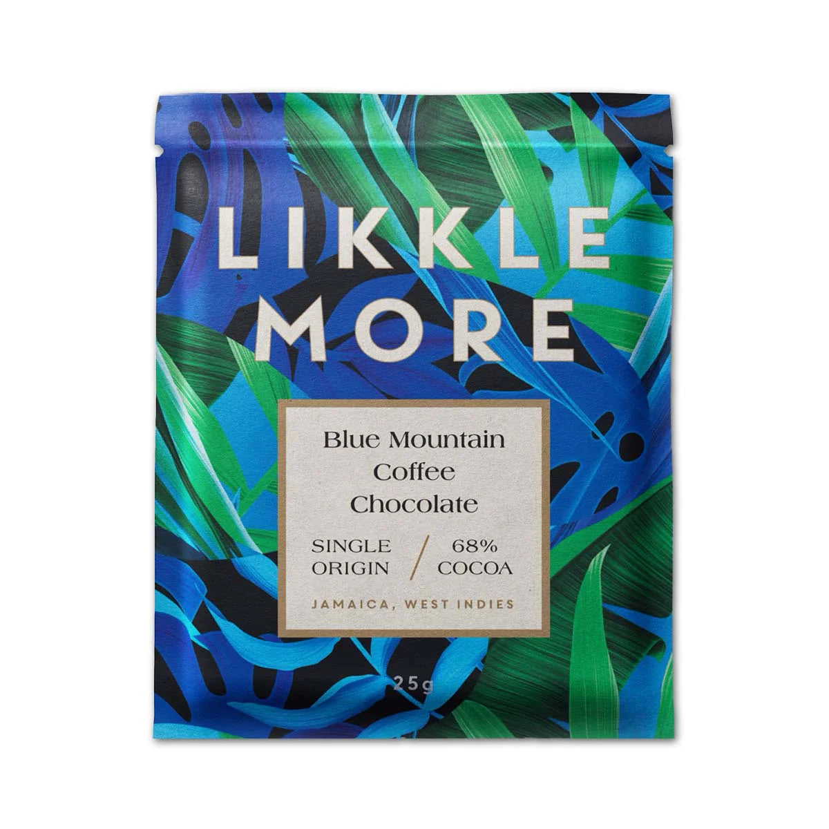 Likkle More Chocolate 68% Dark Blue Mountain Coffee Bar, 25g